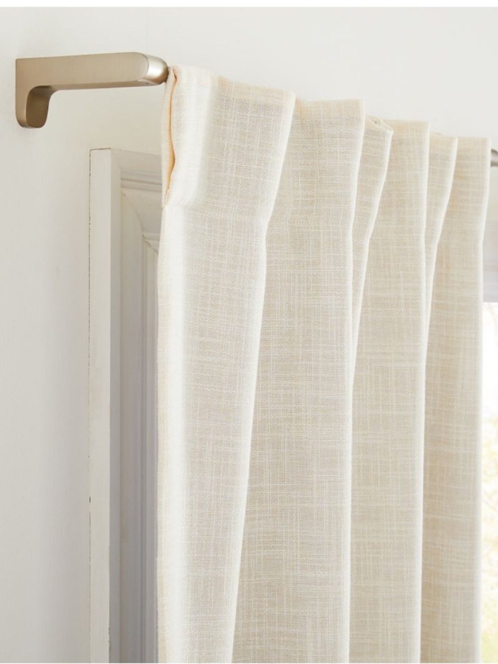 West Elm Crossweave Blackout Curtain Natural Canvas 48x84